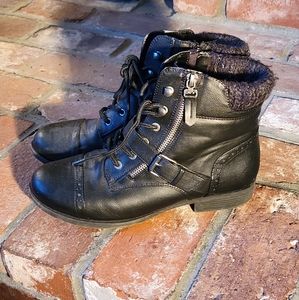Black Ankle Zip Boot Size 8